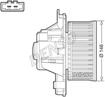 Вентилятор обігрівача CITROEN/DS/PEUGEOT DS5/DS5/3008 "1,2-2,0 "09-21 DENSO DEA21014 (фото 1)