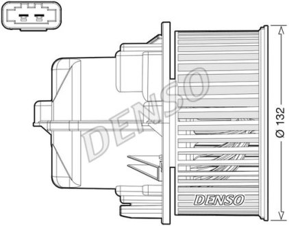 Вентилятор обігрівача LAND ROVER/VOLVO Range Rover/V60 "1,5-4,4 "06-19 DENSO DEA33002