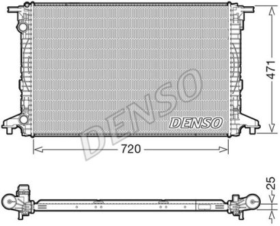 Радіатор AUDI A4/A5/Q5/Q7 "1,4-2,0 "15>> DENSO DRM02043