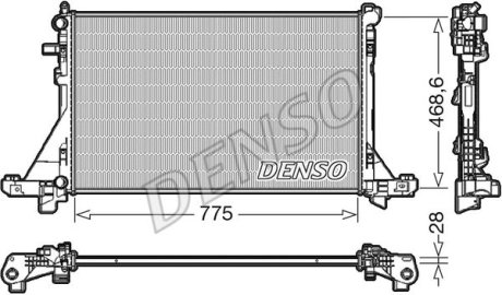 Радіатор NISSAN/OPEL/RENAULT NV400/Movano/Master "2,3 "10>> - знято з виробництва DENSO DRM23112