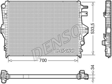 Радіатор PORSCHE/VW Cayenne/Touareg "3,0-3,6 "10>> DENSO DRM32050