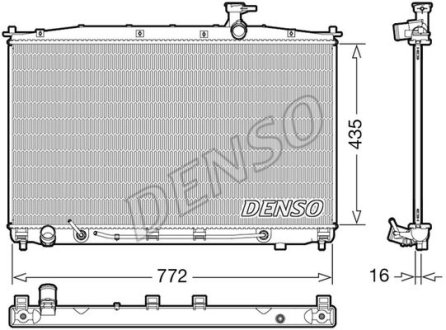 Радіатор HYUNDAI Santa Fe "2,2-2,7 "06-09 DENSO DRM41024