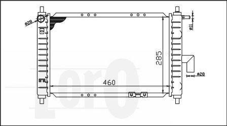 Радіатор охолодження двигуна MATIZ 2 0.8 MT +-AC 01- DEPO 007-017-0003 (фото 1)