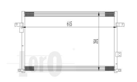 Радіатор кондиціонера Lacetti/Nubira 03- DEPO 011-016-0003 (фото 1)