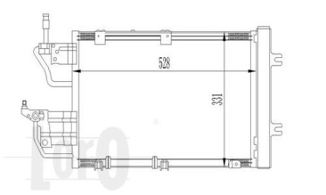 Радіатор кондиціонера Astra H 1.3/1.7/1.9 CDTI 05- DEPO 037-016-0035