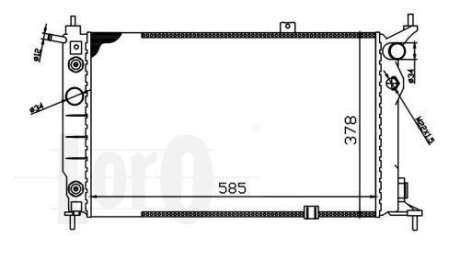 Радіатор охолодження двигуна ASTRA F 1.4 (AC+) 91- DEPO 037-017-0007