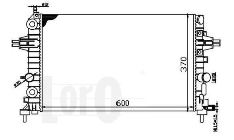 Радіатор охолодження двигуна ASTRA H/ZAFIRA B 1.6i 16V 04- DEPO 037-017-0029