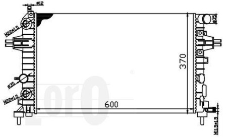 Радіатор охолодження двигуна Astra/Zafira 1.2-1.8 04-15 DEPO 037-017-0046