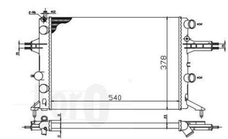 Радіатор охолодження двигуна ASTRA G 1.2 i 16V 98- DEPO 037-017-0066