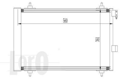 Радіатор кондиціонера Citroen C5 II/III/C6/Peugeot 407 1.6-3.0D 04- DEPO 038-016-0015