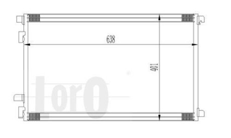 Радіатор кондиціонера Renault Megane II/Scenic II 1.4-2.0/1.5D/1.9D 02- DEPO 042-016-0015