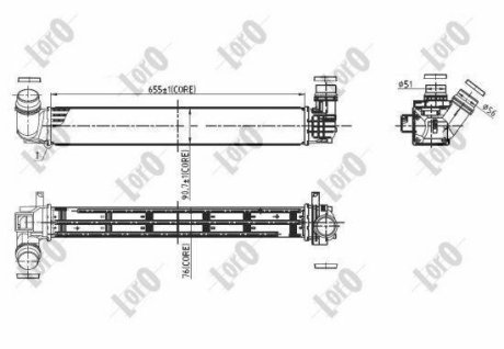 Радіатор інтеркулера Renault Scenic III/ Megane III 1.5 dCi 08- DEPO 042-018-0004