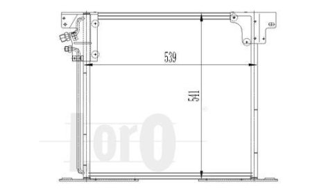 Радіатор кондиціонера Vito 96>03 DEPO 054-016-0020