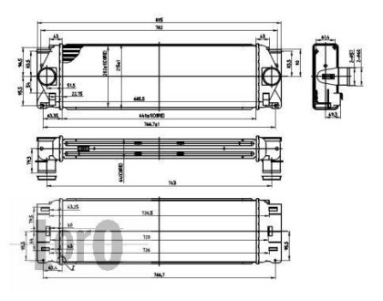 Радіатор інтеркулера а Sprinter/Crafter 06- DEPO 054-018-0009 (фото 1)