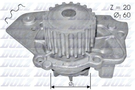 Помпа CITROEN/PEUGEOT/TALBOT BX/405/Horizon "1,6-1,9 "82-00 DOLZ T136