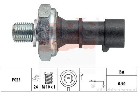 OPEL датчик тиску мастила 1,0/1,2/i Astra G/H,Corsa A/B/C,Vectra C,zafira B,Chevrolet Aveo,Cruze,Jeep Grand Cherokee IV 1.4/3.0CRD EPS 1.800.141 (фото 1)