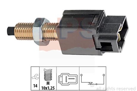 HYUNDAI вимикач STOP-сигналів Accent, Getz, Elantra, MITSUBISHI Pajero, Lancer,Kia,Mazda,Citroen,Suzuki,Toyota EPS 1.810.169