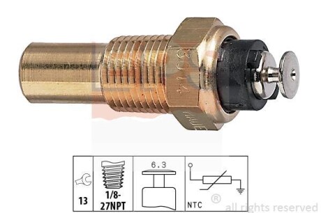 DAEWOO датчик температури води Lanos,Leganza,Nubira,Chevrolet Captiva,Opel Antara EPS 1.830.014