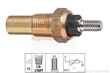 FORD датчик температури води ESCORT 86-98 EPS 1.830.124 (фото 1)