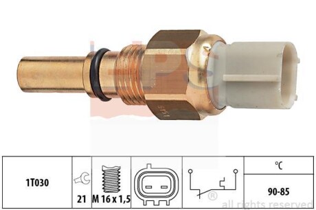TOYOTA датчик темпер.включення вентилятора радіатора Camry,Carina E,Corolla,Rav 4 EPS 1.850.151