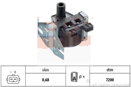 OPEL котушка запалювання ASTRA,VECTRA,OMEGA -94 EPS 1.970.192