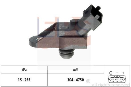 OPEL датчик тиску наддуву 2,0DI/T: AstraG/H, Vectra B, Zafira MCC Smart 0,6/0,8T EPS 1.993.014