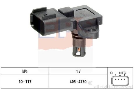 LANDROVER датчик тиску во впускному колекторі Range Rover 4,2 -12, FORD C-Max, Focus EPS 1.993.097 (фото 1)