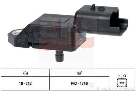 CITROEN датчик тиску, система уприскування C1/2/3/5,Jumpy,Nemo,Fiat,Ford Fiesta VI,Fusion,Peugeot,Toyota EPS 1.993.113 (фото 1)