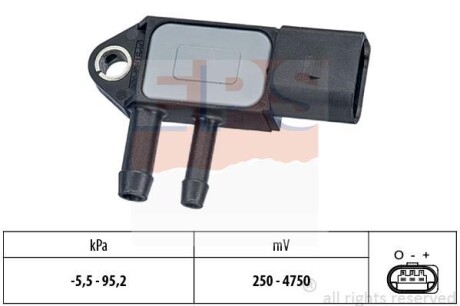 Датчик давления (CR) VW Passat, Jetta, Touareg, T5, 1,9-3,0TDi 03- EPS 1.993.263