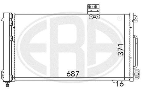 Радіатор кондиціонера ERA 667050