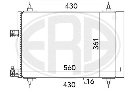 Радіатор кондиціонера ERA 667132