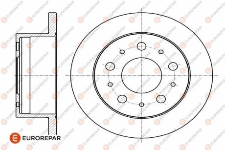 Диск гальмівний задній (кратно 2) Jumper3-Boxer3 DIAM 280 EP 16 PSA EUROREPAR 1642766780