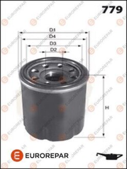NISSAN фільтр масляний Almera,Juke,Tiida,Qashqai,X-Trail EUROREPAR E149168