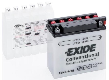 Акумуляторна батарея мото EXIDE 12N5,5-3B