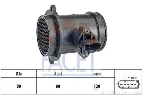 Витратомір повітря MB PKW CDI (в корпусі) FACET 101443