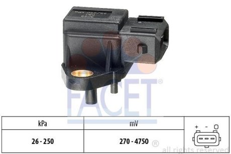 Датчик тиску наддуву (3 конт.) BMW 3(E36)/5(E34,E39)/7(E38) 2.5D 91-07 FACET 103029