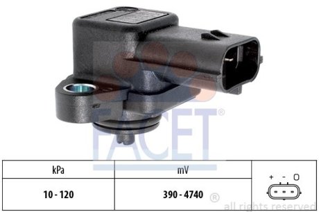 Датчик абсолютного тиску (Manifold Air Pressure Sensor, MAP sensor) FACET 103042 (фото 1)