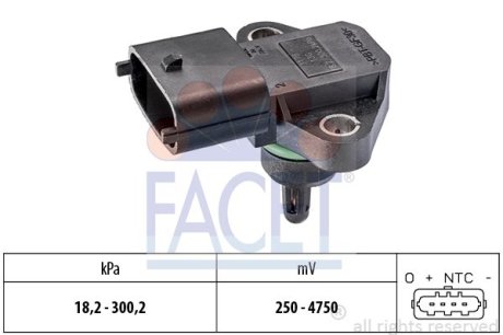 Датчик абсолютного тиску (Manifold Air Pressure Sensor, MAP sensor) FACET 10.3178