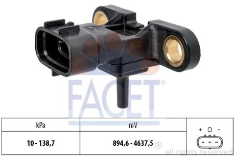 Датчик абсолютного тиску (Manifold Air Pressure Sensor, MAP sensor) FACET 103213 (фото 1)