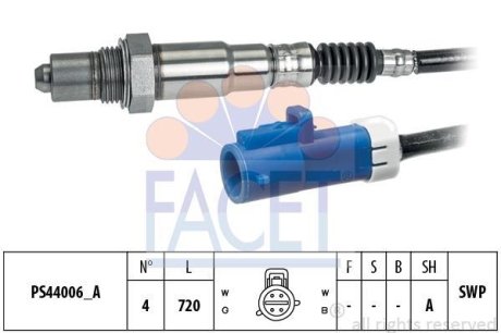 Датчик кислорода (лямбда-зонд) Ford Connect 1.6 EcoBoost (13-) (10.8297) FACET 108297