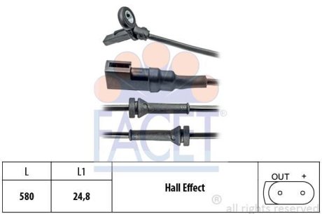 Датчик ABS Ford FOCUS 1.4-2.0 98-04 передній Л/Пр (21.0023) FACET 210023