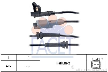 Датчик швидкості (ABS) FACET 210035