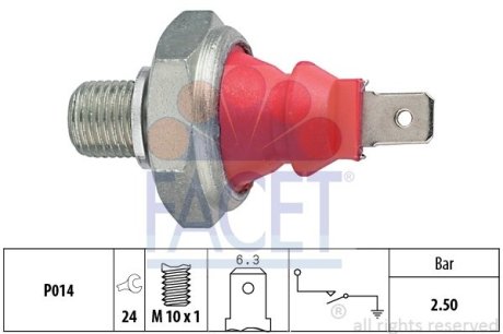 Датчик тиску оливи Audi 80/100 2.6/2.8 91-94 FACET 70111