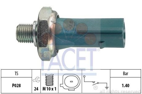 Датчик давления масла Audi A6 4.2 fsi quattro (06-11) (7.0171) FACET 70171