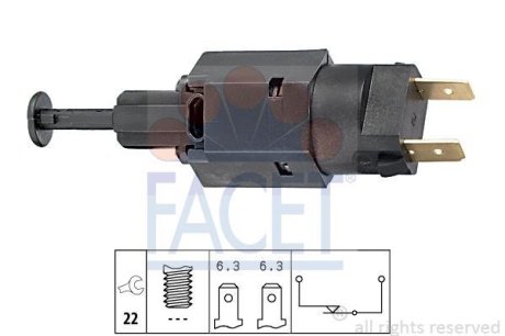 Вмикач сигналу стоп FACET 7.1050 (фото 1)