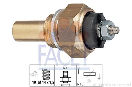 Датчик температури охолоджуваної рідини MB 609-814D (24V) FACET 7.3112