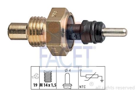 Датчик температуры MB C-class (w202) c 200 d (202.120) (93-00) FACET 73214