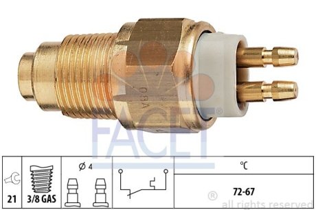 Датчик включения вентилятора Mazda 626 1.6-2.7 86-92 (7.5125) FACET 75125