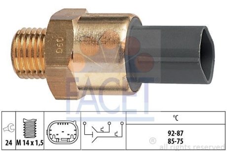 Датчик включения вентилятора BMW 3 (E36) 1.6-1.9i 93-00 (7.5691) FACET 75691