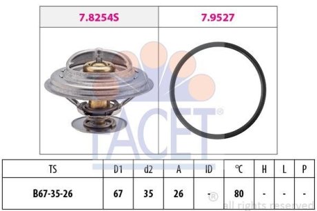 Термостат Bmw 3 320 i (93-99) (7.8254) FACET 78254